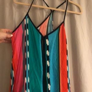 Ella moss multi stripe racerback tank